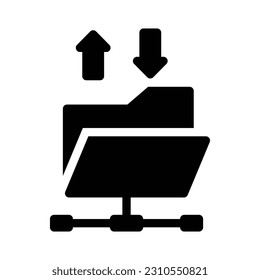 File Transfer Protocol glyph icon illustration vector graphic