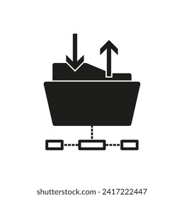 File transfer protocol icon. Vector illustration. EPS 10.