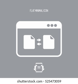 File transfer - Vector flat minimal icon