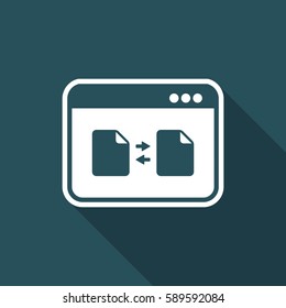 File transfer - Vector flat minimal icon
