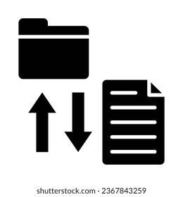 File Transfer Vector Glyph Icon For Personal And Commercial Use.
