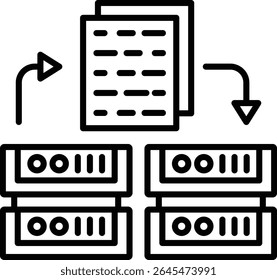 File transfer vector icon. Can be used for printing, mobile and web applications.