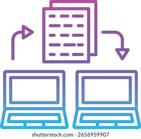 Icono de Vector de transferencia de archivos. Se puede utilizar para aplicaciones de impresión, móviles y de Web.