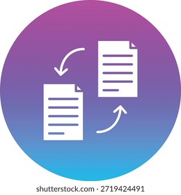 Icono de Vector de transferencia de archivos. Se puede utilizar para aplicaciones de impresión, móviles y de Web.