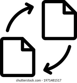 file transfer vector line colour icon