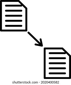 File transfer Vector Line Icon Design
