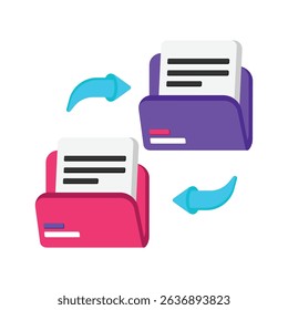 File Transfer Vector style icon. Eps 10 file