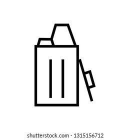 File trash icon. Remove sign