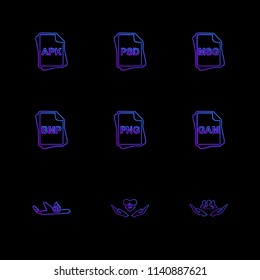 file type  files  documents  file   doc  ai  psd  pdf  png  jpg  dmg  exe  msd  apk  txt docx xls  html  css   wav mp3  mp4  db  eps  svg icon vector design  flat  collection style creative  icons