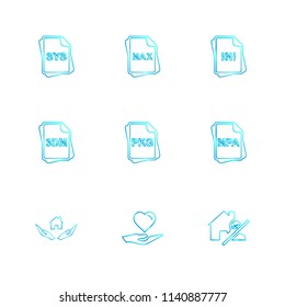 file type  files  documents  file   doc  ai  psd  pdf  png  jpg  dmg  exe  msd  apk  txt docx xls  html  css   wav mp3  mp4  db  eps  svg icon vector design  flat  collection style creative  icons