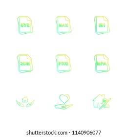 file type  files  documents  file   doc  ai  psd  pdf  png  jpg  dmg  exe  msd  apk  txt docx xls  html  css   wav mp3  mp4  db  eps  svg icon vector design  flat  collection style creative  icons