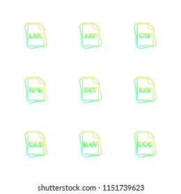 file type  files  documents  file   doc  ai  psd  pdf  png  jpg  dmg  exe  msd  apk  txt docx xls  html  css   wav mp3  mp4  db  eps  svg icon vector design  flat  collection style creative  icons