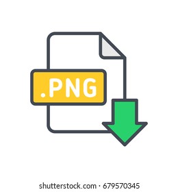File type format download colored icon png