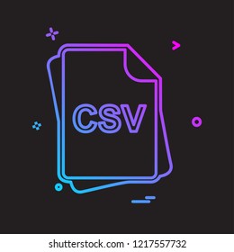 File type icon design vector