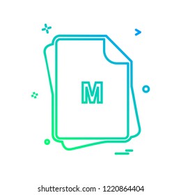 File type icon design vector