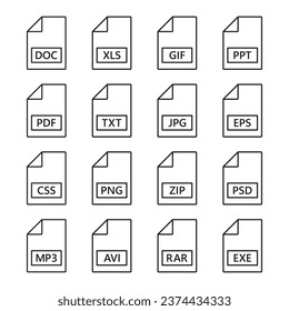 File type icon vector illustration. Document on isolated background. Extansion sign concept.