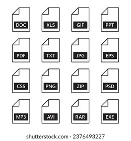 File type icon vector illustration. Document on isolated background. Extansion sign concept.