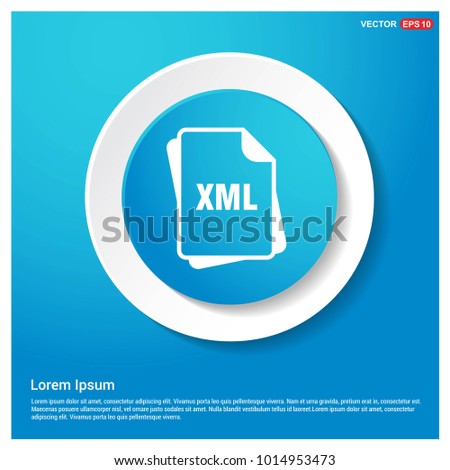 file type icons Abstract Blue Web Sticker Button