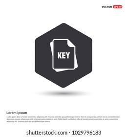 file type icons Hexa White Background icon template