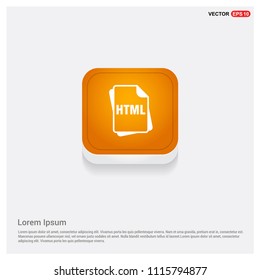 file type icons Orange Abstract Web Button - Free vector icon
