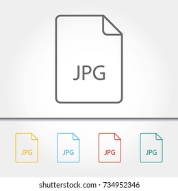 File Type JPG Single Icon Vector Illustration