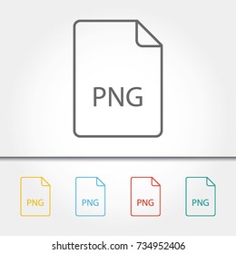 File Type PNG Single Icon Vector Illustration