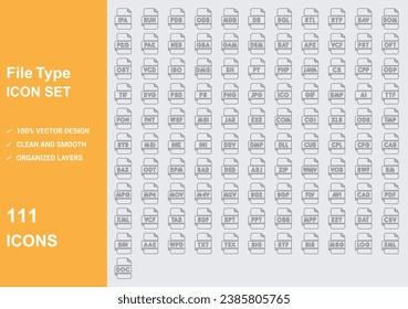 file type style Icons with White Background Free Vector