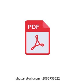 File types format pdf icon, vector art and illustration.