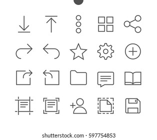 File UI Pixel Perfect Well-crafted Vector Thin Line Icons 48x48 Ready for 24x24 Grid for Web Graphics and Apps with Editable Stroke. Simple Minimal Pictogram Part 1-4