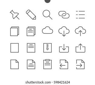 File UI Pixel Perfect Well-crafted Vector Thin Line Icons 48x48 Ready for 24x24 Grid for Web Graphics and Apps with Editable Stroke. Simple Minimal Pictogram Part 2-4