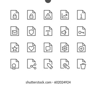 File UI Pixel Perfect Well-crafted Vector Thin Line Icons 48x48 Ready for 24x24 Grid for Web Graphics and Apps with Editable Stroke. Simple Minimal Pictogram Part 4-4