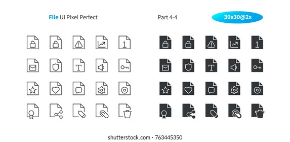 File UI Pixel Perfect Well-crafted Vector Thin Line And Solid Icons 30 2x Grid for Web Graphics and Apps. Simple Minimal Pictogram Part 4-4