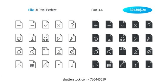 File UI Pixel Perfect Well-crafted Vector Thin Line And Solid Icons 30 2x Grid for Web Graphics and Apps. Simple Minimal Pictogram Part 3-4