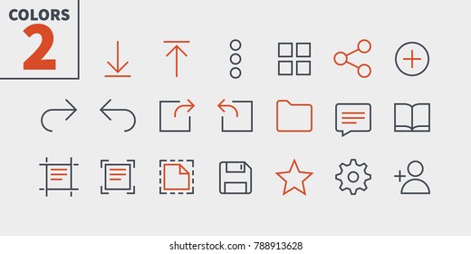 File UI Pixel Perfect Well-crafted Vector Thin Line Icons 48x48 Ready for 24x24 Grid for Web Graphics and Apps with Editable Stroke. Simple Minimal Pictogram Part 1-4