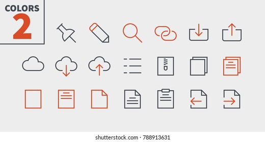 File UI Pixel Perfect Well-crafted Vector Thin Line Icons 48x48 Ready for 24x24 Grid for Web Graphics and Apps with Editable Stroke. Simple Minimal Pictogram Part 2-4