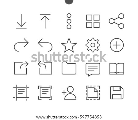 File UI Pixel Perfect Well-crafted Vector Thin Line Icons 48x48 Ready for 24x24 Grid for Web Graphics and Apps with Editable Stroke. Simple Minimal Pictogram Part 1-4