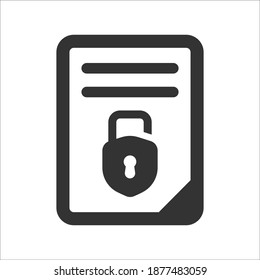 Icono de desbloqueo de archivos, gráficos vectoriales