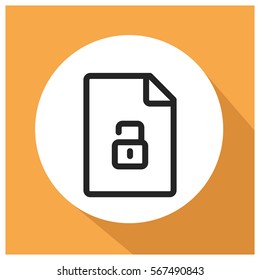 File unlock vector icon