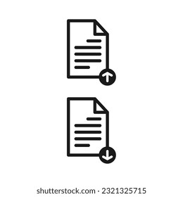 File Upload and Download. Upload Icon and Download Icon. Vector 