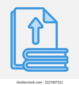 File upload icon in blue style, use for website mobile app presentation
