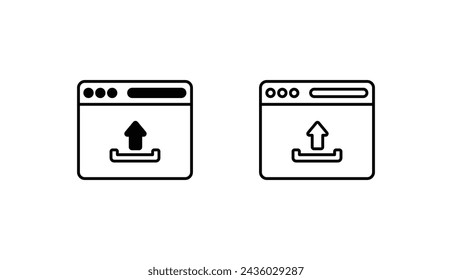 Archivo Cargar diseño de icono con fondo blanco ilustración de stock
