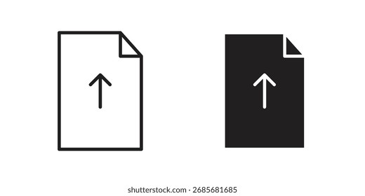 File upload icon flat black and white logo