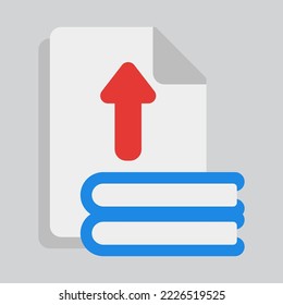 File upload icon in flat style, use for website mobile app presentation