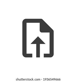 File Upload Icon Isolated On Black And White Vector Graphic