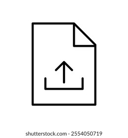 File upload icon isolated on white background