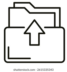 File Upload icon line vector illustration