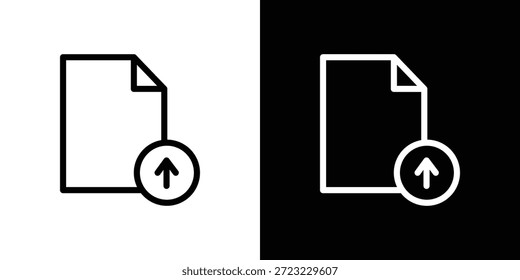 Conceito de logotipo de ícone de carregamento de arquivo em traçados