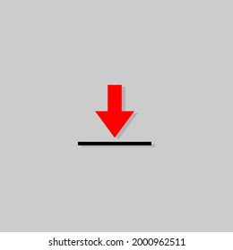 File upload icon with shadow on metal background