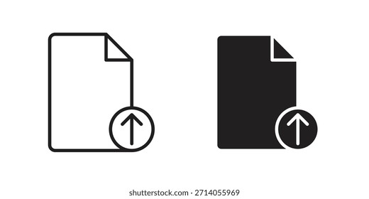 File upload icon silhouette vector designs. Editable Strokes