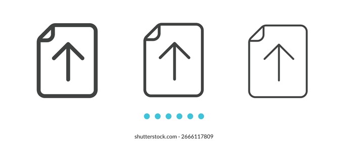 Ícone de carregamento de arquivo. Vetor de ícone de linha fina